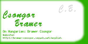 csongor bramer business card